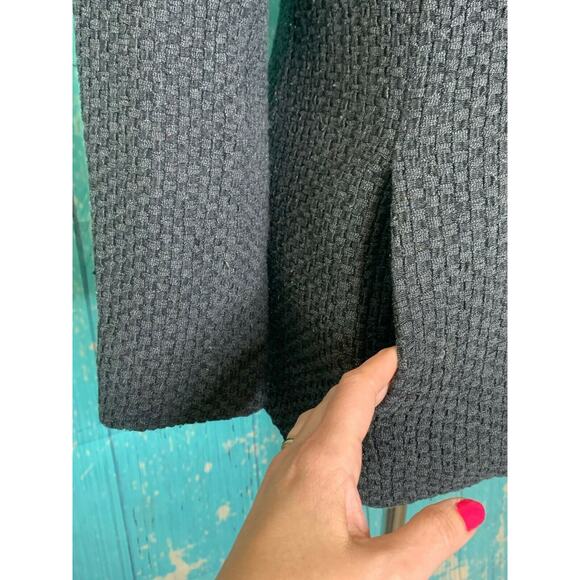 Pedro del Hierro gray woven zipper blazer jacket size 40 - Small - Picture 5 of 10